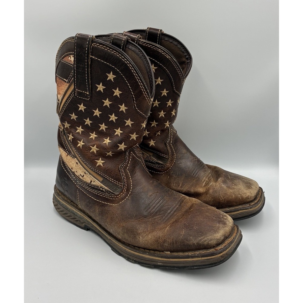 Cody James Men's 10D Disruptor Soft Toe Brown Pull On Boots Distressed